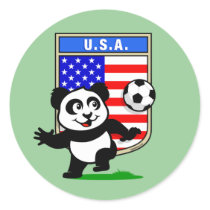 USA Soccer Panda Sticker