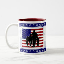 USA Soldiers Silhouette - Land of the Free Mug