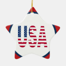 USA Star Dated Ornament