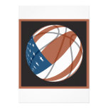 usa stars and stripes basketball personalized invitation