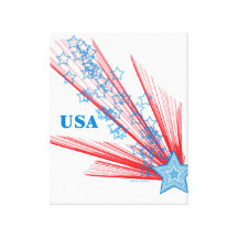 USA Stars Gallery Wrapped Canvas