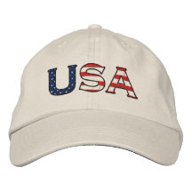 USA Stars & Stripes Embroidered Hat