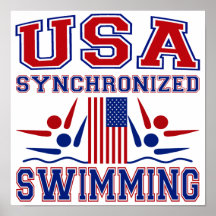 USA Synchronized Swimming Print
