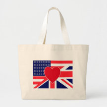 USA/UK Love Canvas Bags