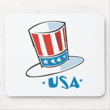 USA Uncle Sam Hat Mouse Mats