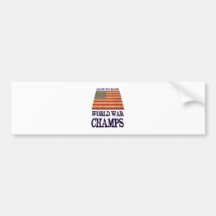 USA Undisputed back to back world war champions Bumper Sticker