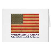 USA Undisputed back to back world war champions Greeting Cards