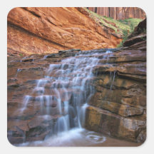 USA, Utah, Escalante Wilderness.  Waterfall in Stickers