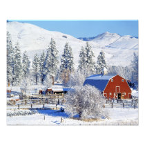 USA, Washington, Methow Valley, Barns in