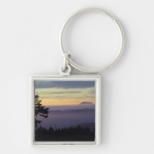 USA, Washington. Mount St. Helens seen through Key Chain