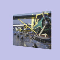 USA, Washington, Seattle, Seaplanes docked on canvas prints
