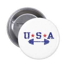 USA Weightlifting Pinback Buttons