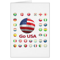 USA  World Cup 2010 South Africa Greeting Cards