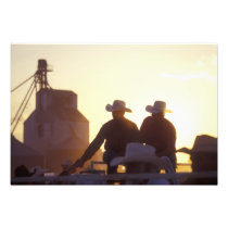USA, Wyoming, Pine Bluffs. Two men shake