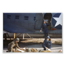 USAAF Flight Nurses and Medic Caring for Wounded Photographic Print