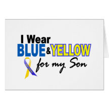 Usage de syndrome de Down I bleu et jaune pour mon Carte