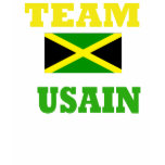 usain bolt women's black t-shirt