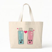 USB Flash Drive Love Tote Bags