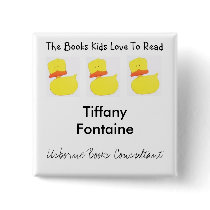 Usborne Books duck name tag Pinback Button
