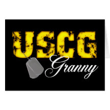 uscg99grannyblk greeting card