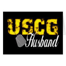uscg99husbandblk greeting card