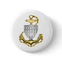USCG Anchor Pinback Button