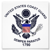 USCG Flag Emblem Photographic Print