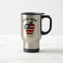 USCG Mom Patriotic Apple Coffee Mug