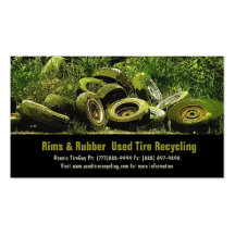 Used Tires Recycling Dump or Depot Centre Business Card Template