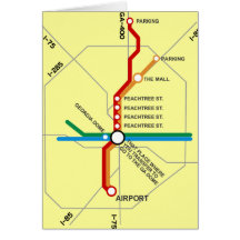 Useful Atlanta Subway Map Greeting Cards