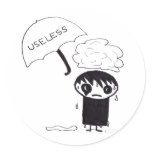Useless EMO Round Sticker
