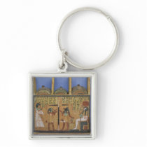 Ushabti casket with a scene of psychostasis keychains