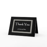 USHER Checkerboard Wedding THANK YOU Greeting Card