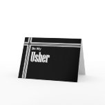 USHER Wedding Invite with Black and White Stripes cards