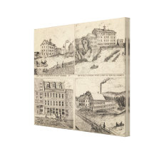 Usine et tannerie dans Vergennes Toile Tendue