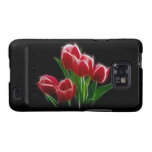 Usine rouge de fleur de tulipe coques samsung galaxy SII
