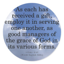 Using Gifts from God 1 Peter 4:10 Stickers