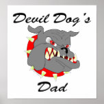 USMC Devil Dog's Dad Poster