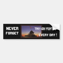 USMC NEVER FORGET BUMPER BUMPER STICKER