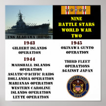 USS ALABAMA (BB-60) POSTER