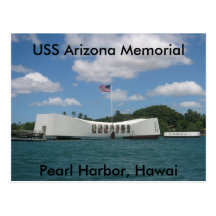 USS Arizona Memorial, Pearl Harbour, Hawai Postcard