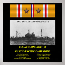 USS AUBURN (AGC-10) POSTER