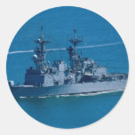 USS Elliott", San Diego, California, U.S.A. Round Sticker