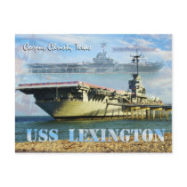 USS Lexington (CV-16), Corpus Christi, Texas Postcard