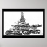 USS Michigan WWI Ships 1918 Vintage Photo Poster