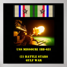USS MISSOURI (BB-63) POSTER