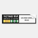 USS NEW JERSEY VIETNAM WAR VETERAN BUMPER STICKERS