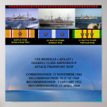 USS RENVILLE ( APA-227 ) POSTER