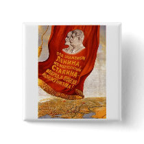 USSR CCCP Cold War Soviet Union Propaganda Posters Button
