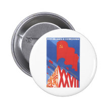 USSR CCCP Cold War Soviet Union Propaganda Posters Pinback Buttons